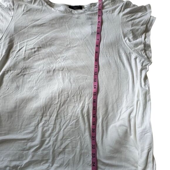 T Tahari Woman Plus 3X White Flutter Sleeve Blouse Casual Top Viscose Bl… - Picture 8 of 11